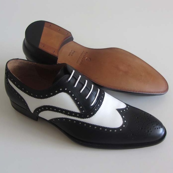 new MAGNANNI wingtip brogue spectator shoes 8.5 M main image 4